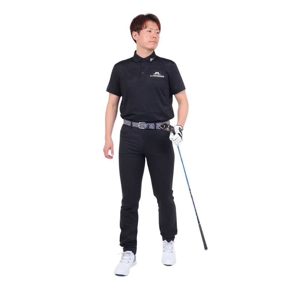 J.LINDEBERG（メンズ）ゴルフウェア 半袖 吸水速乾 Mat Tour Golf メッシュジャガードポロ 071-21250-019