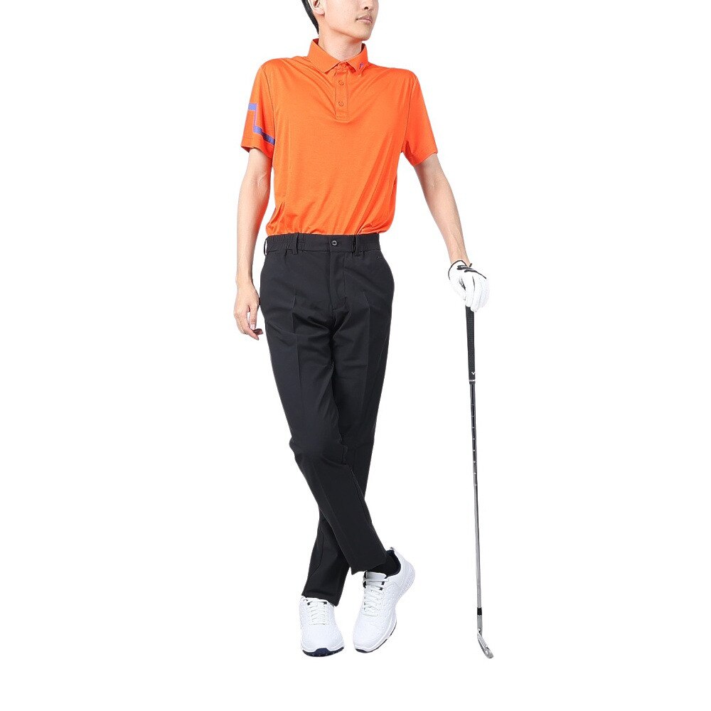 J.LINDEBERG（メンズ）ゴルフウェア 半袖 吸水速乾 袖JLロゴポロ 071-21344-035
