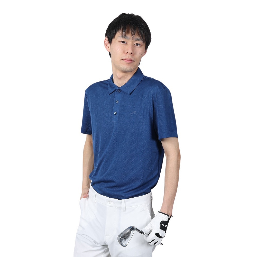 J.LINDEBERG（メンズ）ゴルフウェア 半袖 シーズン柄ポロシャツ 071-21449-097