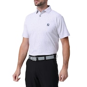 フットジョイ（FOOT JOY）（メンズ）ゴルフウェア ツイードパターンプリント半袖シャツ 81768
