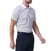 フットジョイ（FOOT JOY）（メンズ）ゴルフウェア 吸汗速乾 アウトラインプリント半袖メッシュポロシャツ 81802 FJ-S24-S02