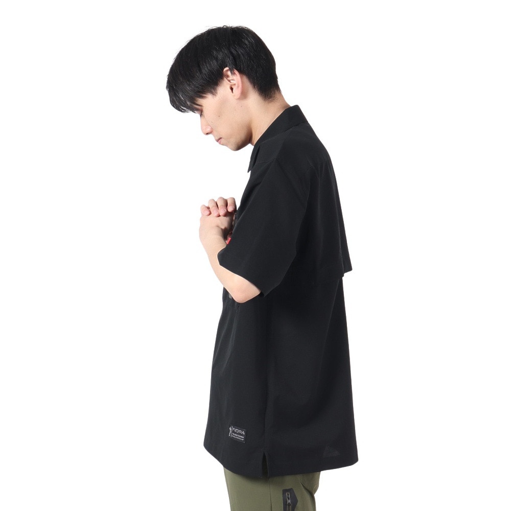 フィドラ（FIDRA）（メンズ）ゴルフウェア 半袖 ウーブンシャツ FV5RTY17 BLK