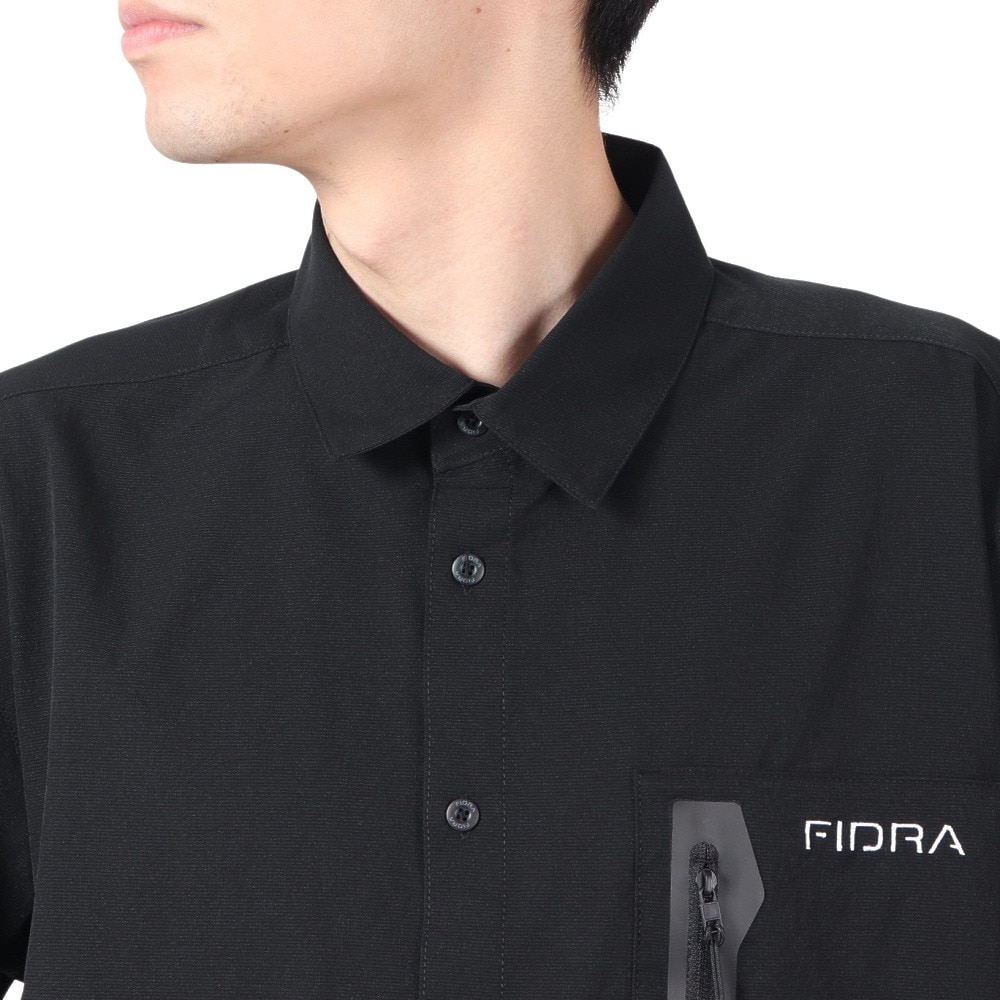 フィドラ（FIDRA）（メンズ）ゴルフウェア 半袖 ウーブンシャツ FV5RTY17 BLK