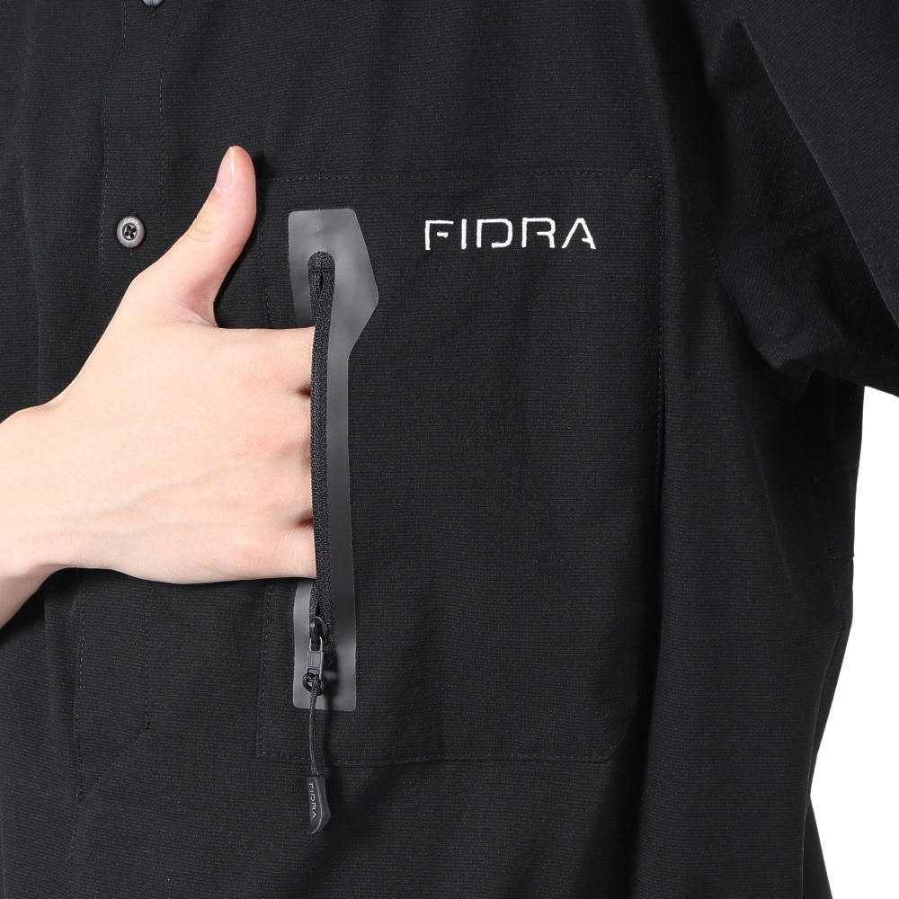 フィドラ（FIDRA）（メンズ）ゴルフウェア 半袖 ウーブンシャツ FV5RTY17 BLK