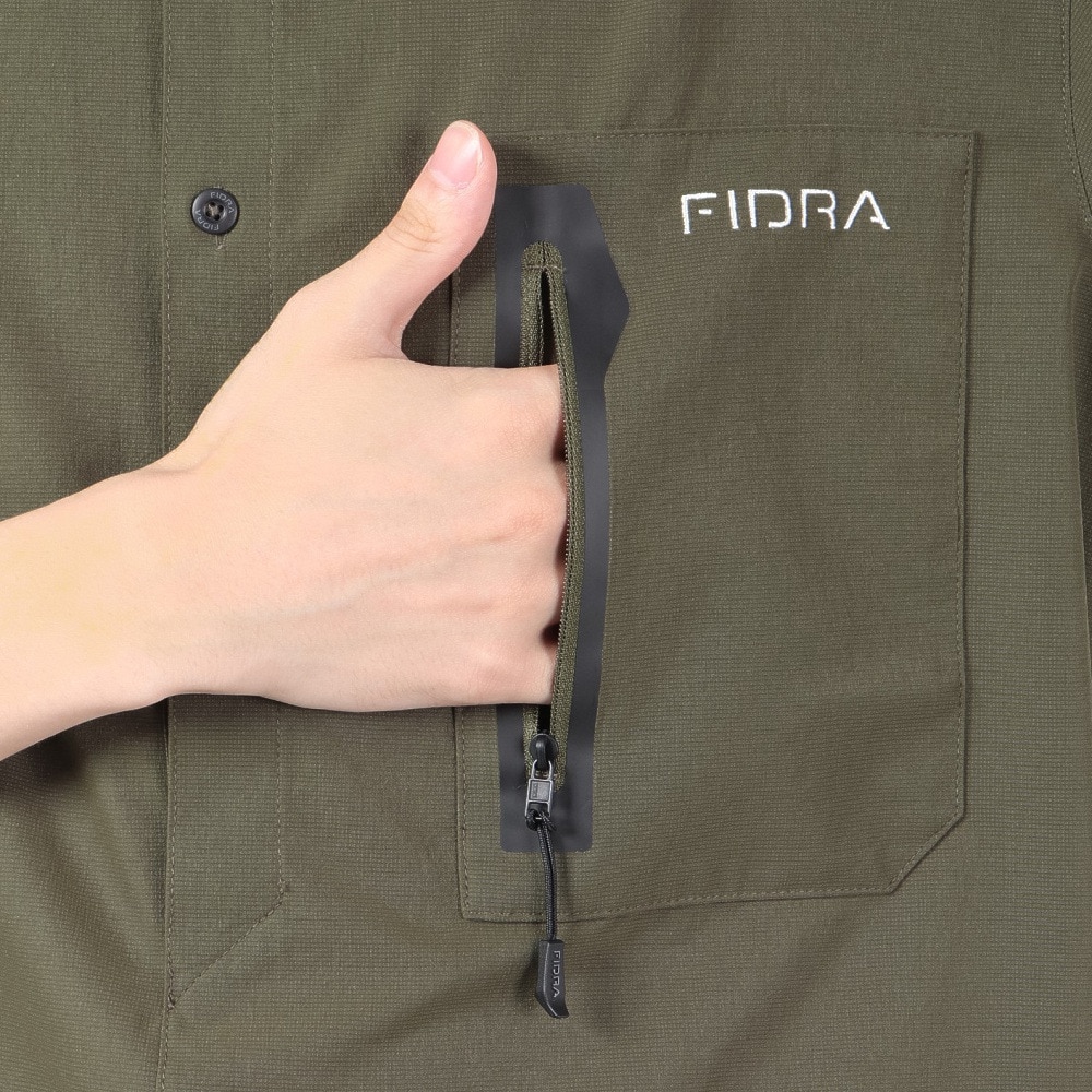 フィドラ（FIDRA）（メンズ）ゴルフウェア 半袖 ウーブンシャツ FV5RTY17 KHK