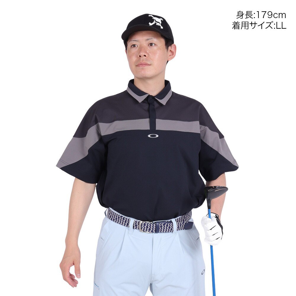 オークリー（OAKLEY）（メンズ）ゴルフウェア 吸汗速乾 ICON SHAPE シャツ FOA406433-02E