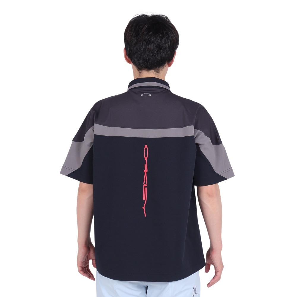 オークリー（OAKLEY）（メンズ）ゴルフウェア 吸汗速乾 ICON SHAPE シャツ FOA406433-02E