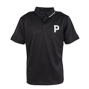 プーマ（PUMA）（メンズ）ゴルフウェア ストレッチ カノコ Pロゴ クレリック 半袖 ポロシャツ 627602-01