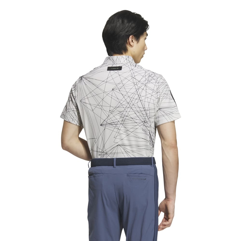 アディダス（adidas）（メンズ）ゴルフウェア 半袖 吸汗速乾 レイビームプリント ドライポロ IKJ54-IN6599W