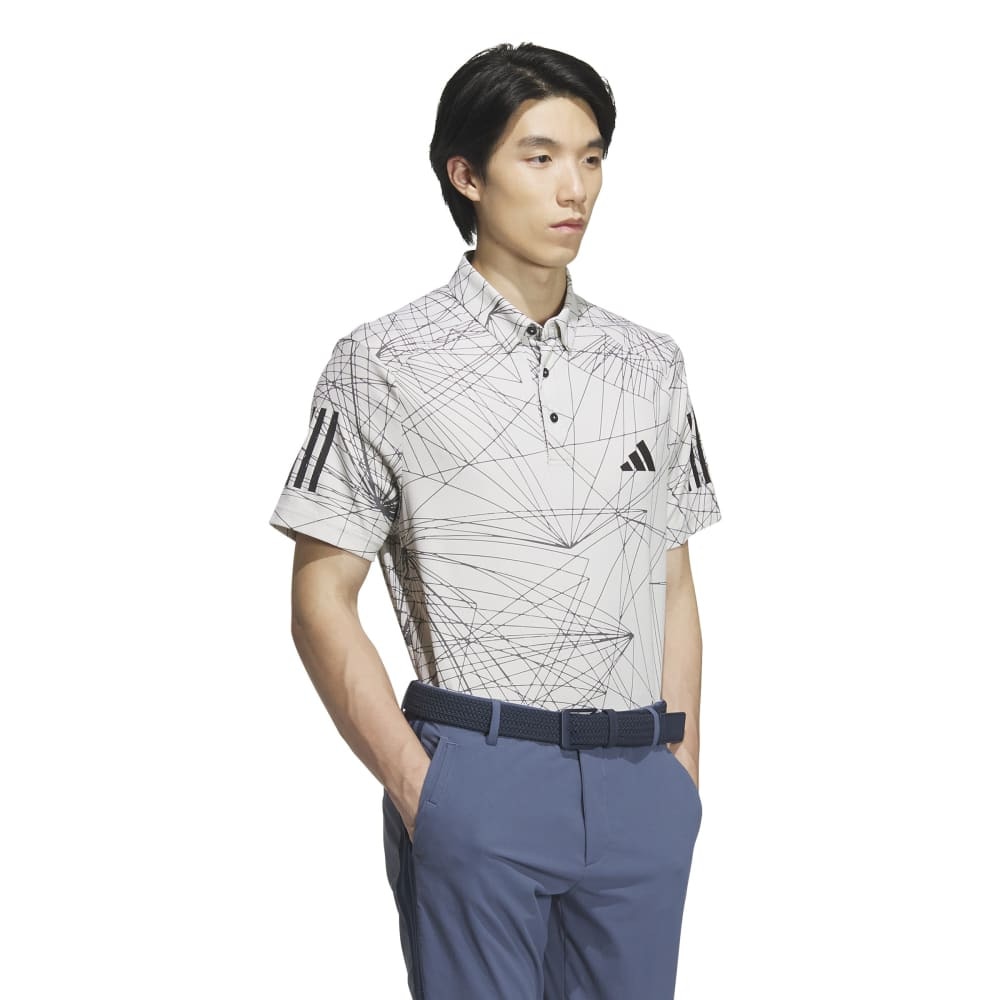 アディダス（adidas）（メンズ）ゴルフウェア 半袖 吸汗速乾 レイビームプリント ドライポロ IKJ54-IN6599W