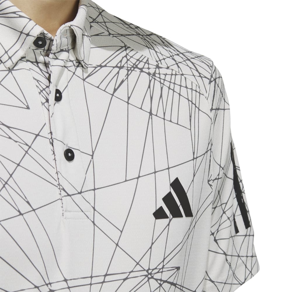 アディダス（adidas）（メンズ）ゴルフウェア 半袖 吸汗速乾 レイビームプリント ドライポロ IKJ54-IN6599W