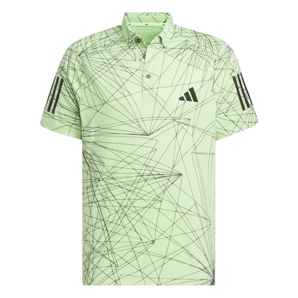 アディダス（adidas）（メンズ）ゴルフウェア 半袖 吸汗速乾 レイビームプリント ドライポロ IKJ54-IN6601FGRN