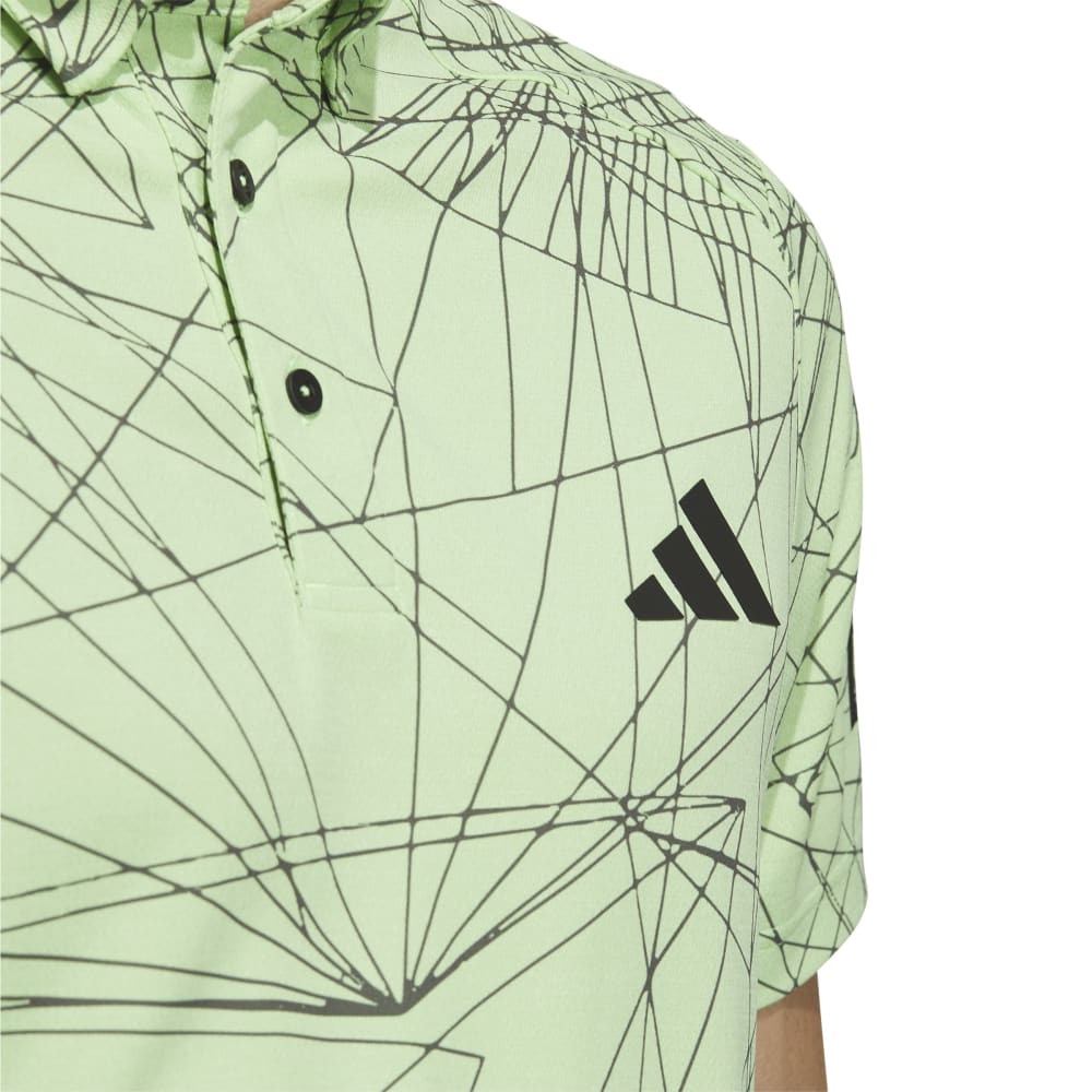 アディダス（adidas）（メンズ）ゴルフウェア 半袖 吸汗速乾 レイビームプリント ドライポロ IKJ54-IN6601FGRN