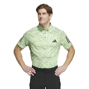 アディダス（adidas）（メンズ）ゴルフウェア 半袖 吸汗速乾 レイビームプリント ドライポロ IKJ54-IN6601FGRN