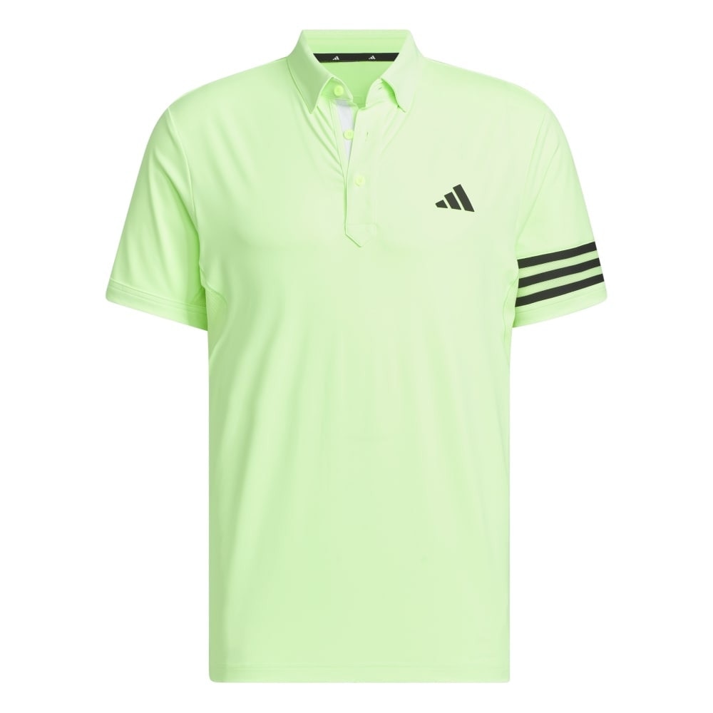 アディダス（adidas）（メンズ）ゴルフウェア 3ストライプス メッシュベントポロシャツ IKK68-IN9055FGRN
