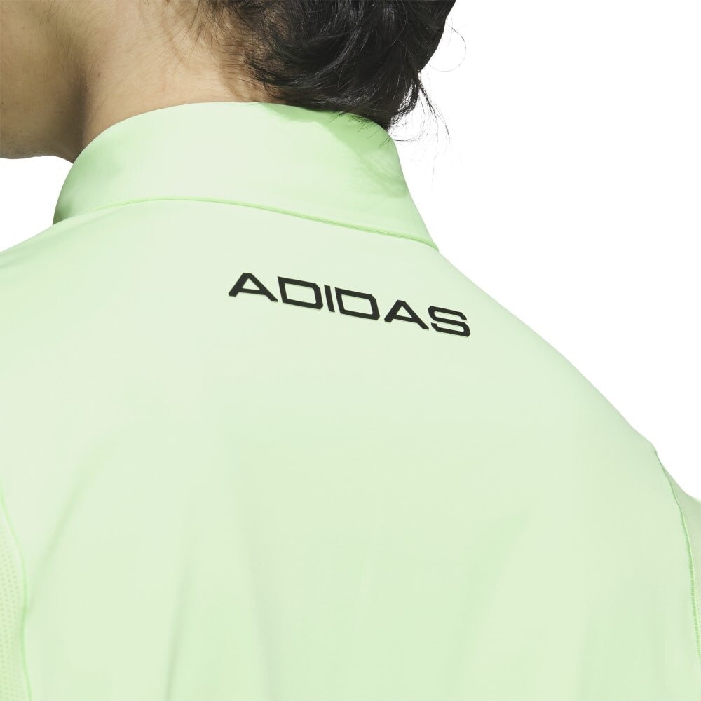 アディダス（adidas）（メンズ）ゴルフウェア 3ストライプス メッシュベントポロシャツ IKK68-IN9055FGRN
