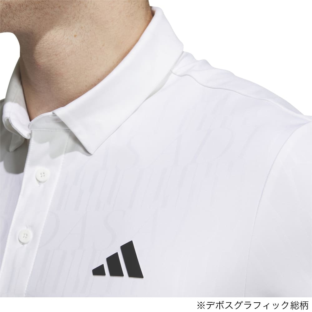 アディダス（adidas）（メンズ）ゴルフウェア 半袖 吸汗速乾 HEAT. RDY デボスグラフィックシャツ IKK74-IN9034W