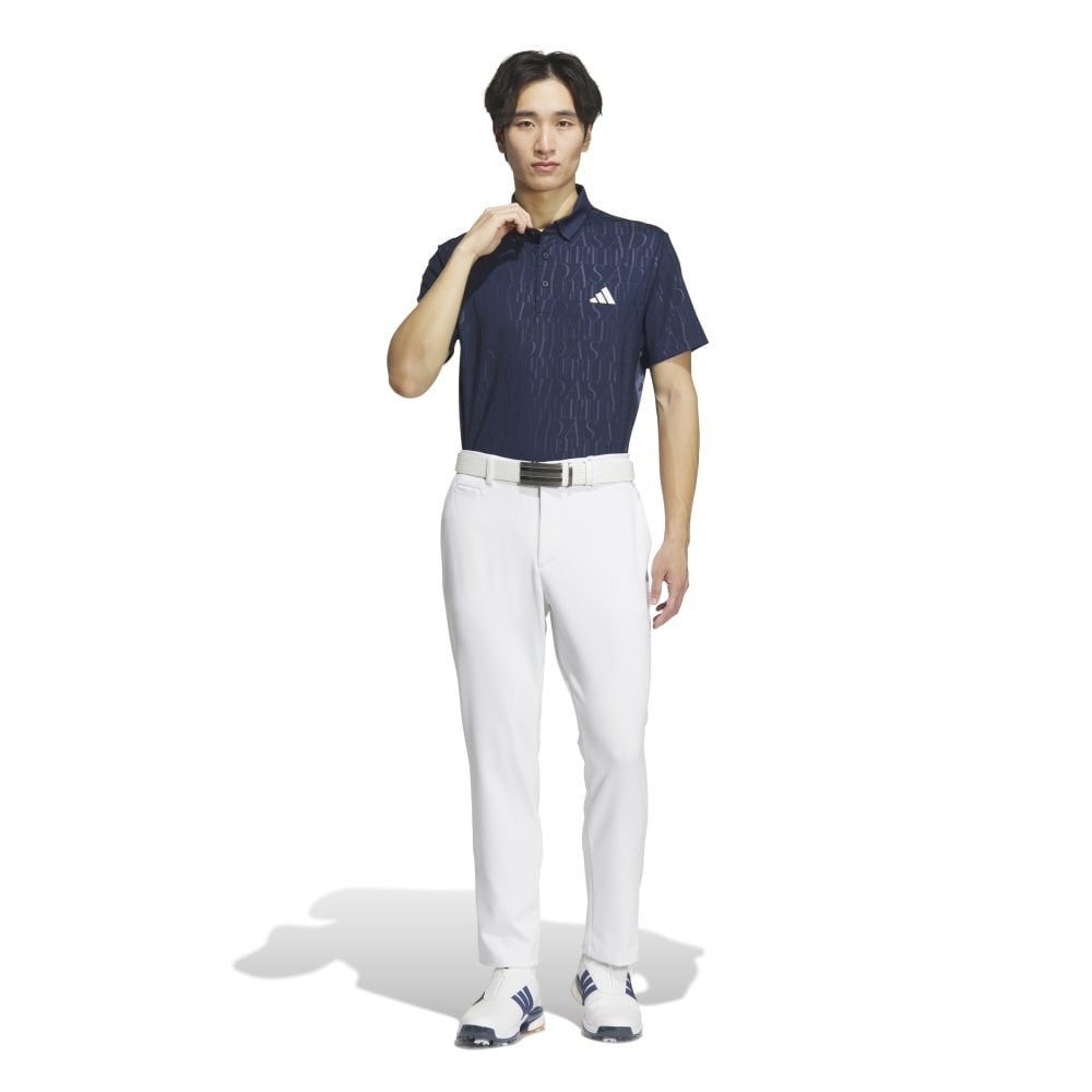 アディダス（adidas）（メンズ）ゴルフウェア 半袖 HEAT.RDYデボスグラフィックシャツ IKK74-IN9036NVY