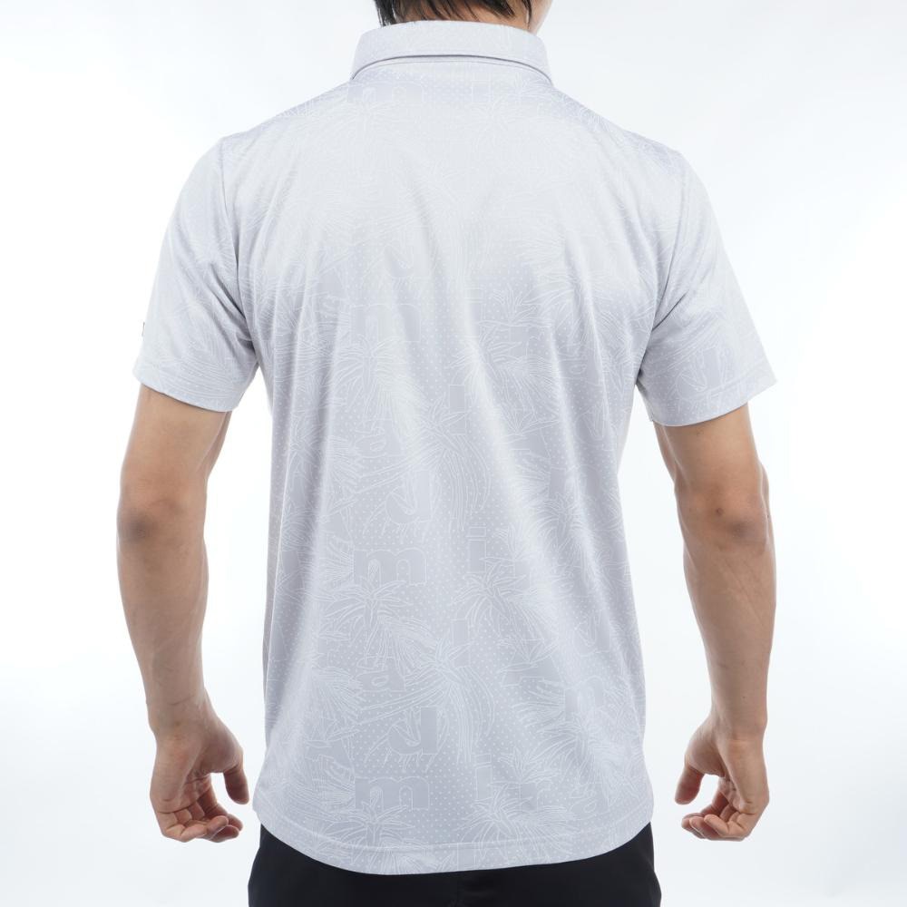 アドミラル ゴルフ（Admiral GOLF）（メンズ）ゴルフウェア 半袖 リーフジャカード シャツ ADMA434-GRY