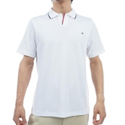 トミーヒルフィガー（TOMMY HILFIGER）（メンズ）ゴルフウェア 半袖 グラフィックショートスリーブスキッパーシャツ THMA414-WHT