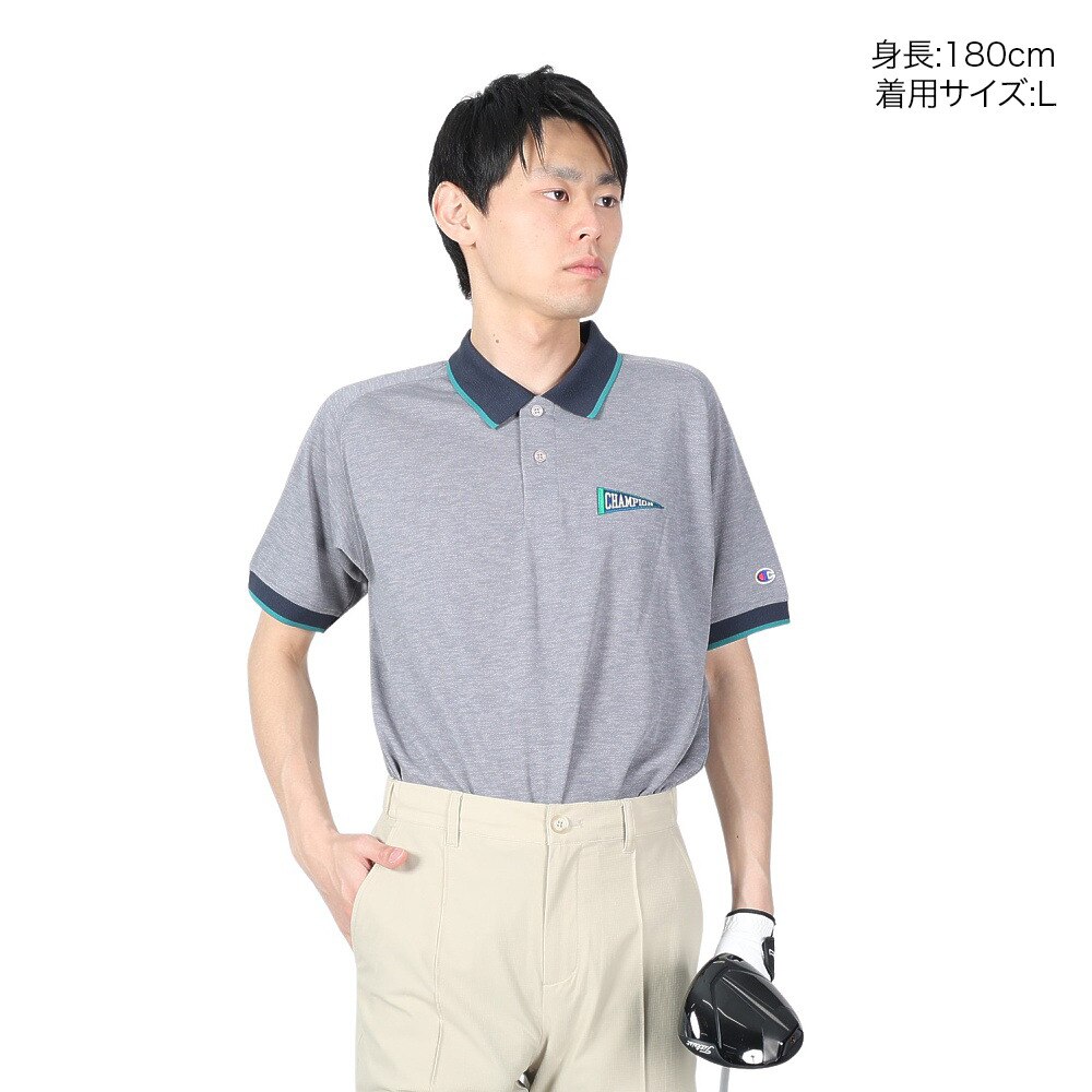 チャンピオン（CHAMPION）（メンズ）ゴルフウェア 速乾 半袖Tシャツ C3-ZG303 080