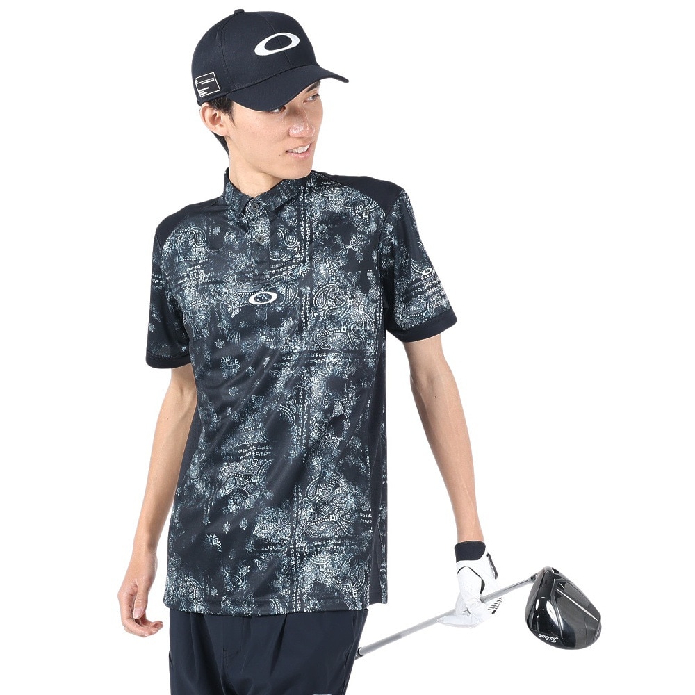 オークリー（OAKLEY）（メンズ）ゴルフウェア 半袖 吸汗速乾 接触冷感 STALWART PAIS シャツ FOA406771-00G