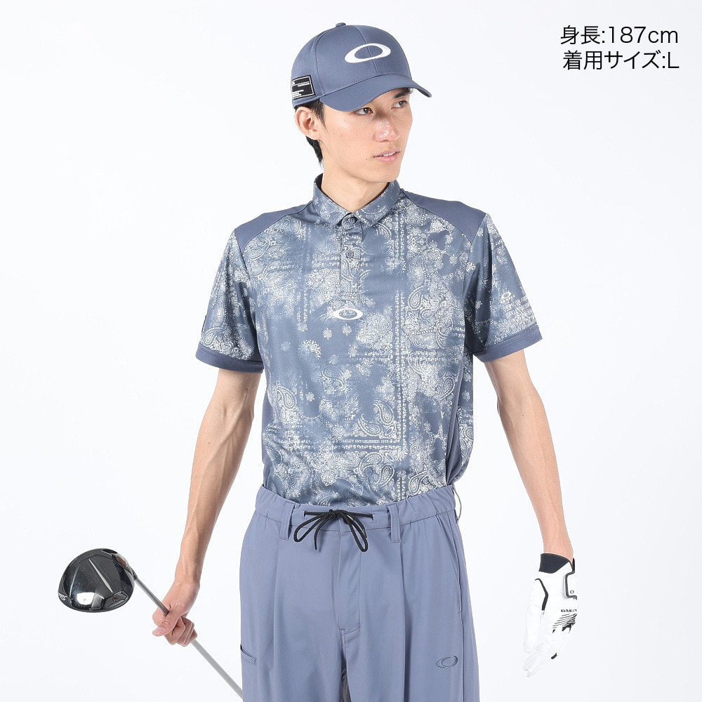 オークリー（OAKLEY）（メンズ）ゴルフウェア 半袖 吸汗速乾 接触冷感 STALWART PAIS シャツ FOA406771-62K