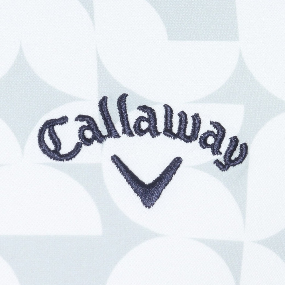 キャロウェイ（CALLAWAY）（メンズ）ゴルフウェア 吸汗速乾 幾何学プリント コンパクト 鹿の子半袖シャツ C24134112-1030