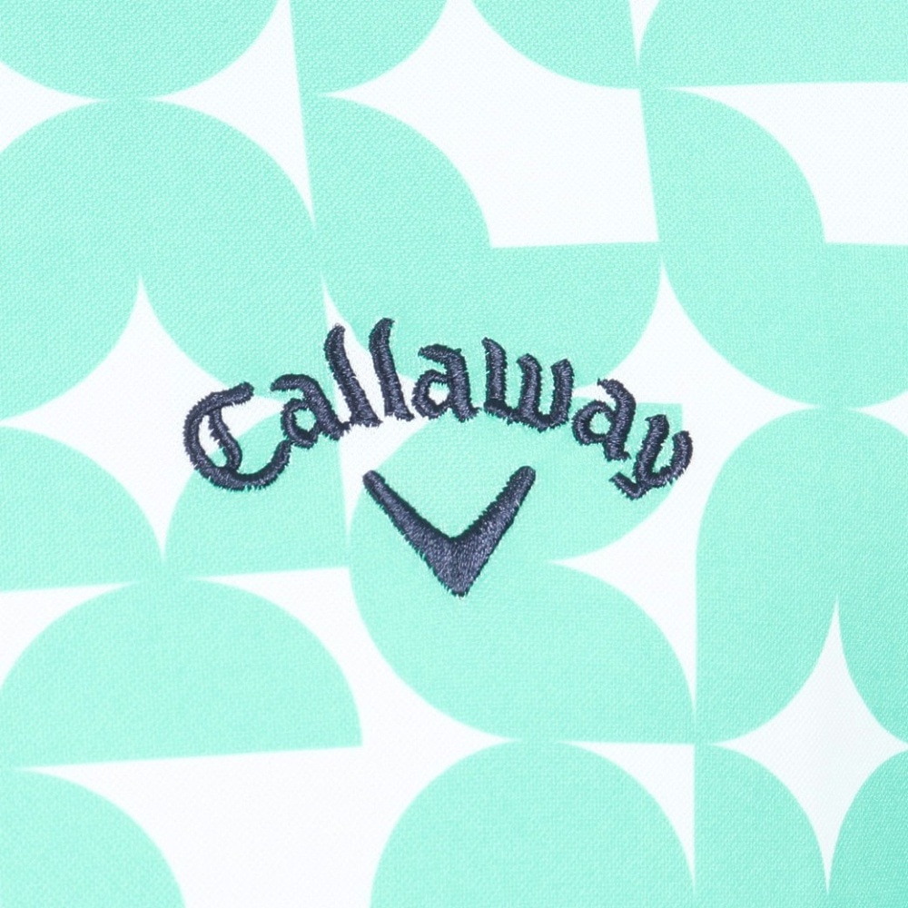 キャロウェイ（CALLAWAY）（メンズ）ゴルフウェア 吸汗速乾 幾何学プリント コンパクト 鹿の子半袖シャツ C24134112-1130