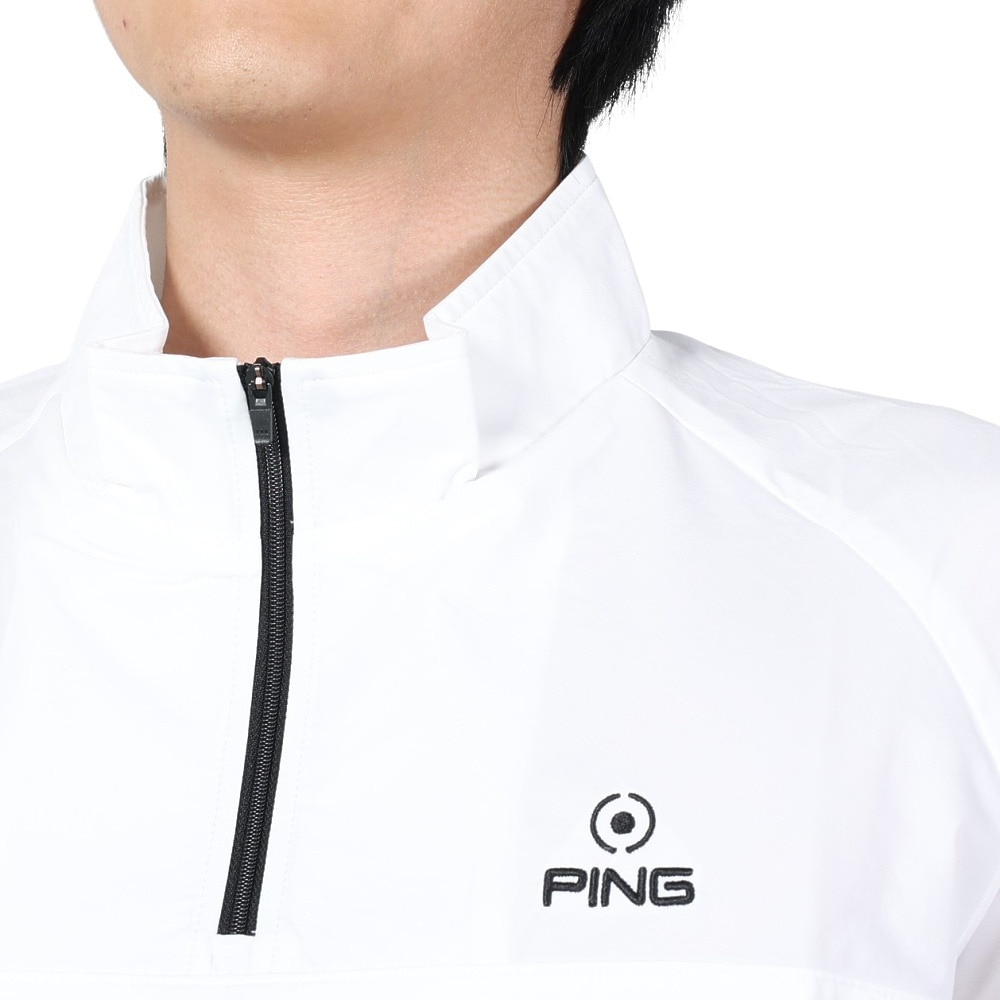 ピン（PING）（メンズ）ゴルフウェア 半袖 撥水ハーフジップシャツ 621-4111201-030