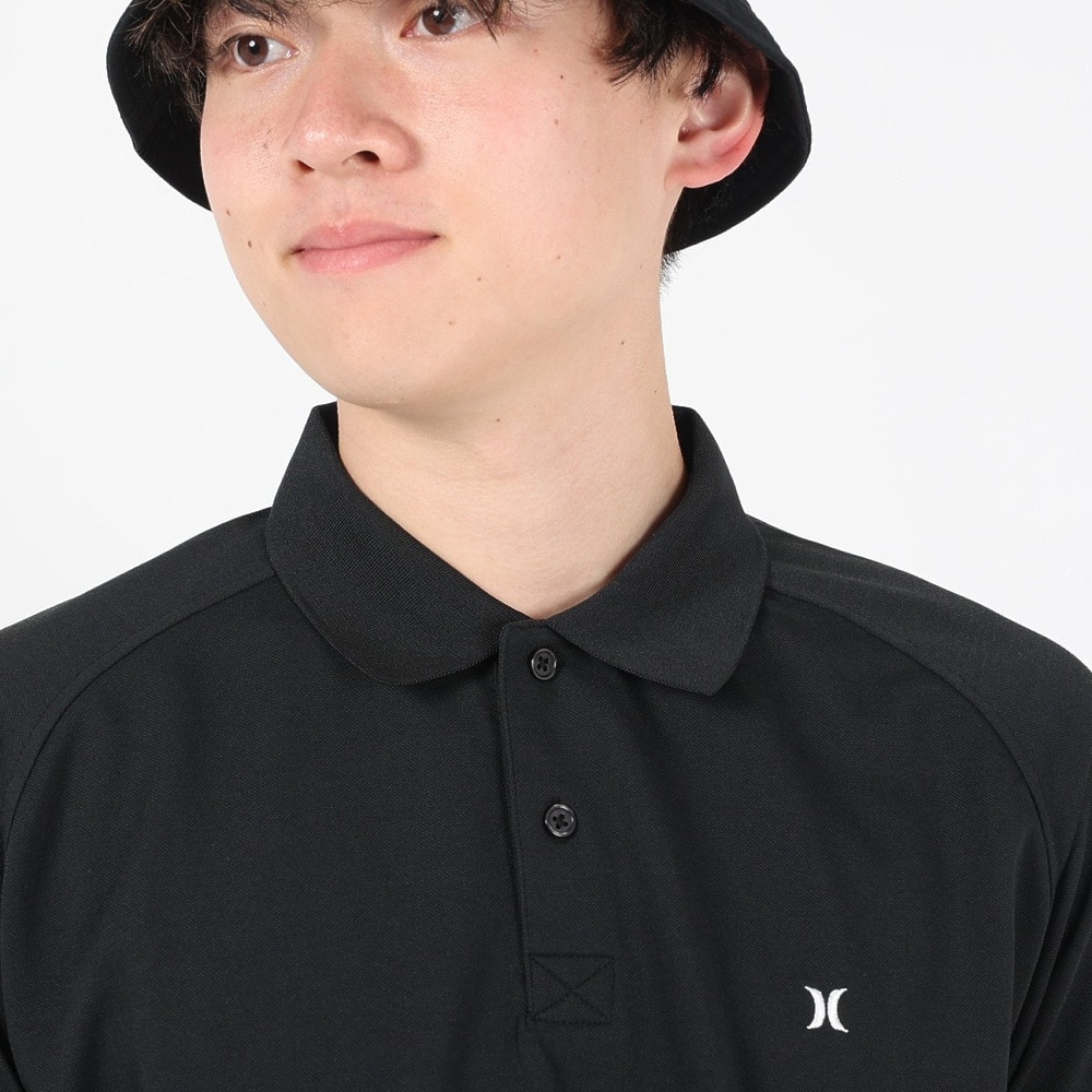 ハーレー（HURLEY）（メンズ）ゴルフウェア 吸汗速乾 PIQUE 半袖 ポロシャツ MKT2200005-BLK