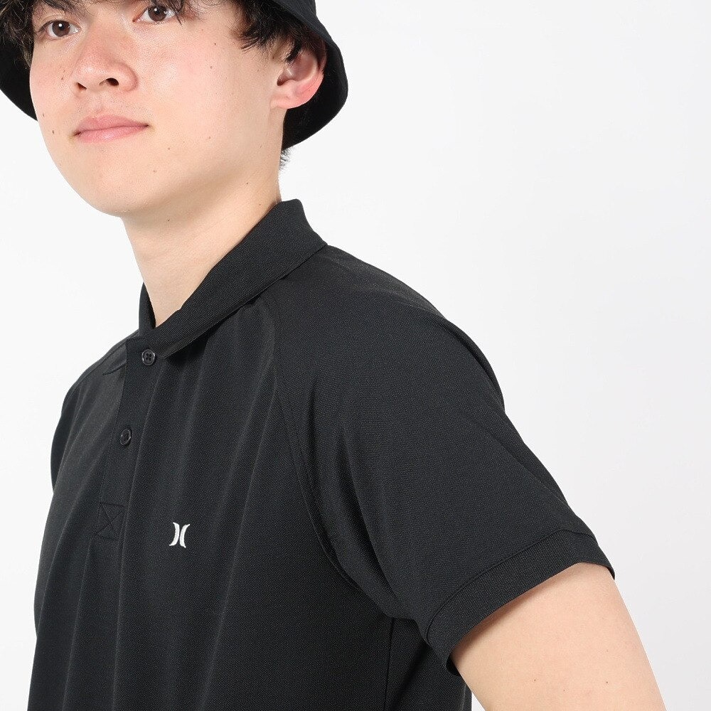 ハーレー（HURLEY）（メンズ）ゴルフウェア 吸汗速乾 PIQUE 半袖 ポロシャツ MKT2200005-BLK