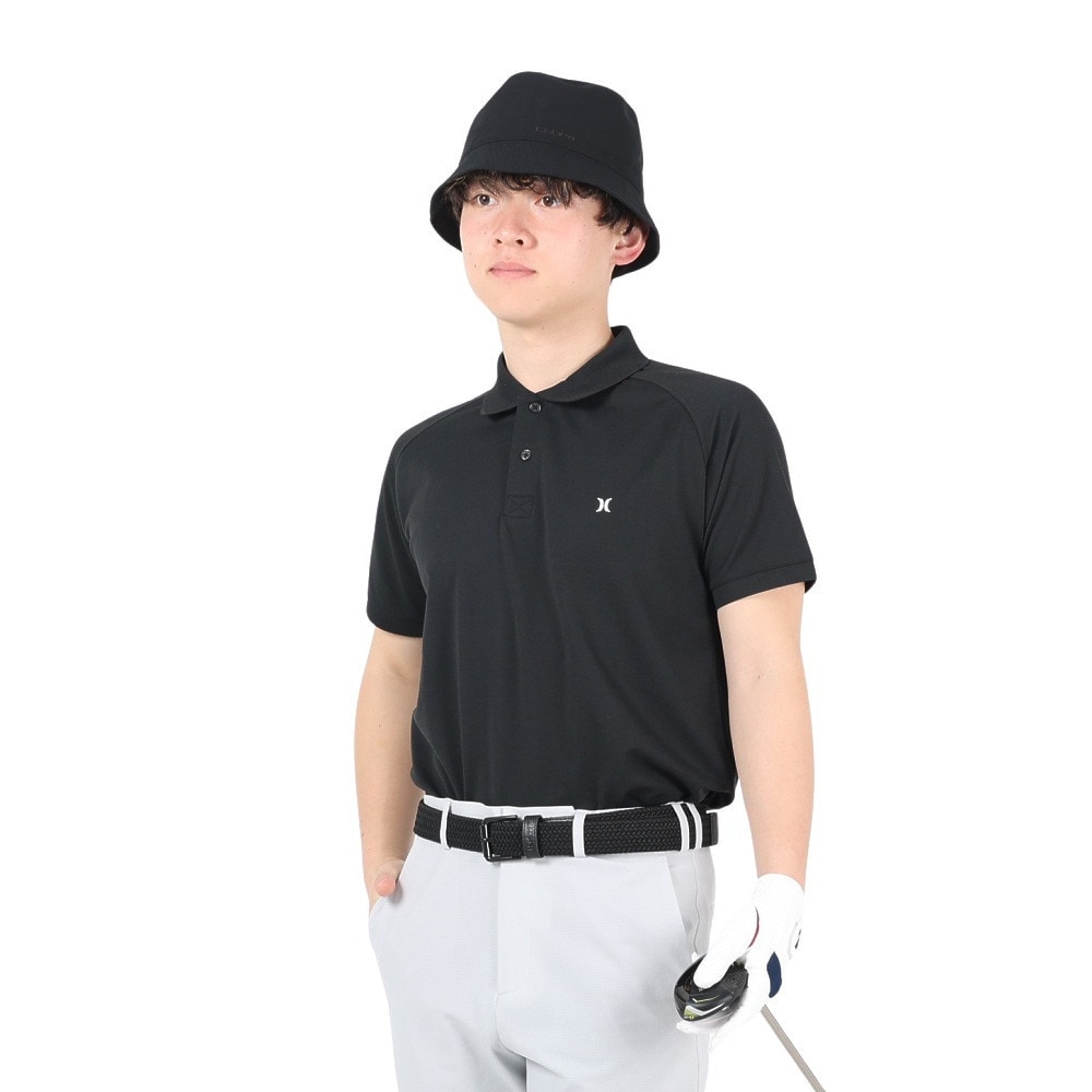 ハーレー（HURLEY）（メンズ）ゴルフウェア 吸汗速乾 PIQUE 半袖 ポロシャツ MKT2200005-BLK