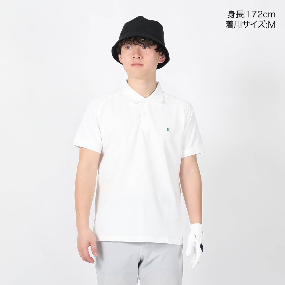 ハーレー（HURLEY）（メンズ）ゴルフウェア 吸汗速乾 PIQUE 半袖 ポロシャツ MKT2200005-OWHT