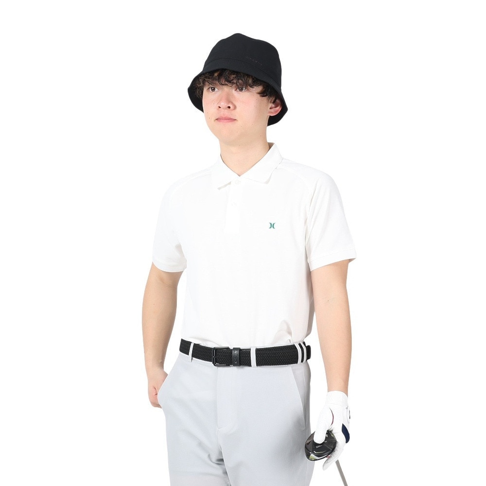 ハーレー（HURLEY）（メンズ）ゴルフウェア 吸汗速乾 PIQUE 半袖 ポロシャツ MKT2200005-OWHT