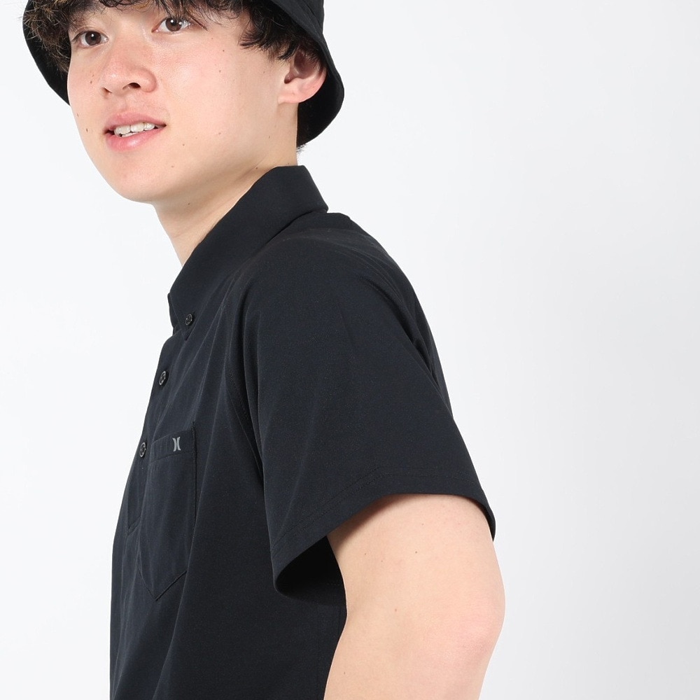 ハーレー（HURLEY）（メンズ）ゴルフウェア 吸汗速乾 UVカット PHANTOM 半袖 ポロシャツ MKT2200007-BLK