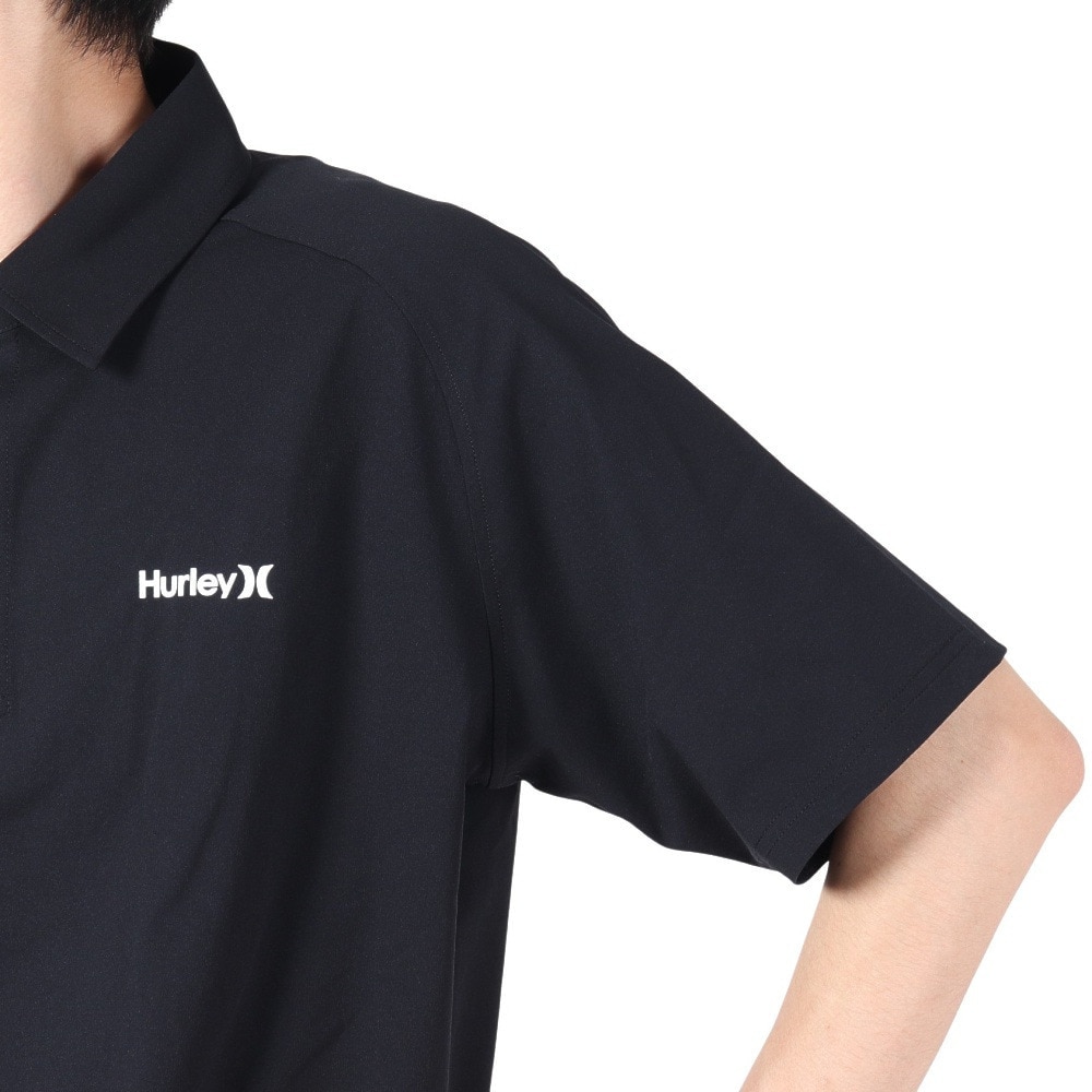 ハーレー（HURLEY）（メンズ）ゴルフウェア 吸汗速乾 PHANTOM ONE AND ONLY 半袖ポロシャツ MKT2310070-BLK