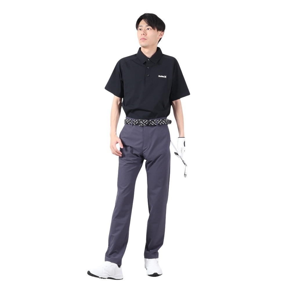 ハーレー（HURLEY）（メンズ）ゴルフウェア 吸汗速乾 PHANTOM ONE AND ONLY 半袖ポロシャツ MKT2310070-BLK