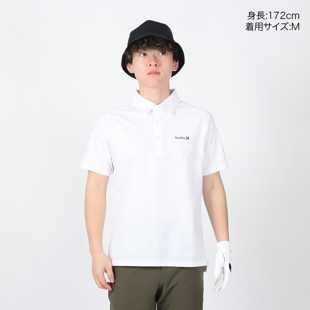 ハーレー（HURLEY）（メンズ）ゴルフウェア 吸汗速乾 ファントム ワンアンドオンリー 半袖ポロシャツ MKT2310070-OWHT