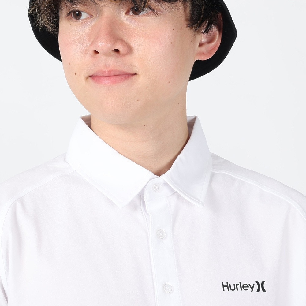 ハーレー（HURLEY）（メンズ）ゴルフウェア 吸汗速乾 ファントム ワンアンドオンリー 半袖ポロシャツ MKT2310070-OWHT