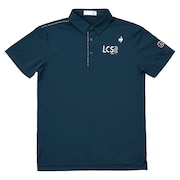 ルコックスポルティフ（lecoqsportif）（メンズ）ゴルフウェア 吸汗速乾 ストレッチフォーサー ベーシックデザイン半袖シャツ QGMXJA02 NV00