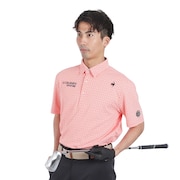 ルコックスポルティフ（lecoqsportif）（メンズ）ゴルフウェア ストレッチフォーサー 小柄ジャガード半袖シャツ QGMXJA07 OR00