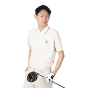マンシングウエア（MUNSING WEAR）（メンズ）ゴルフウェア 吸汗速乾 SUNSCREEN モノグラムロゴプリントシャツ MGMXJA20 WHBG