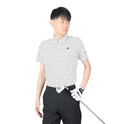 ルコックスポルティフ（lecoqsportif）（メンズ）ゴルフウェア プリント半袖シャツ QGMXJA53 WH00
