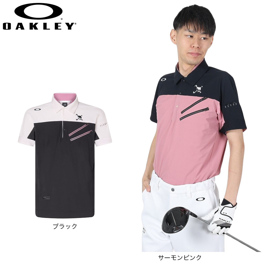 オークリー（OAKLEY）（メンズ）ゴルフウェア 半袖 接触冷感 SKULL COOL STR. SMOOTH シャツ FOA406427-84Q