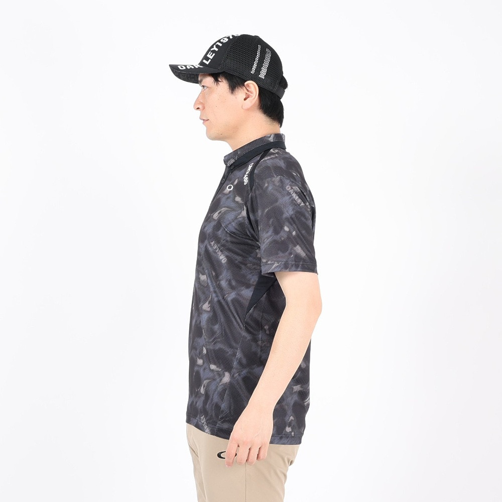 オークリー（OAKLEY）（メンズ）ゴルフウェア 半袖 吸汗速乾 DIAGONAL グラフィックシャツ FOA406435-00G