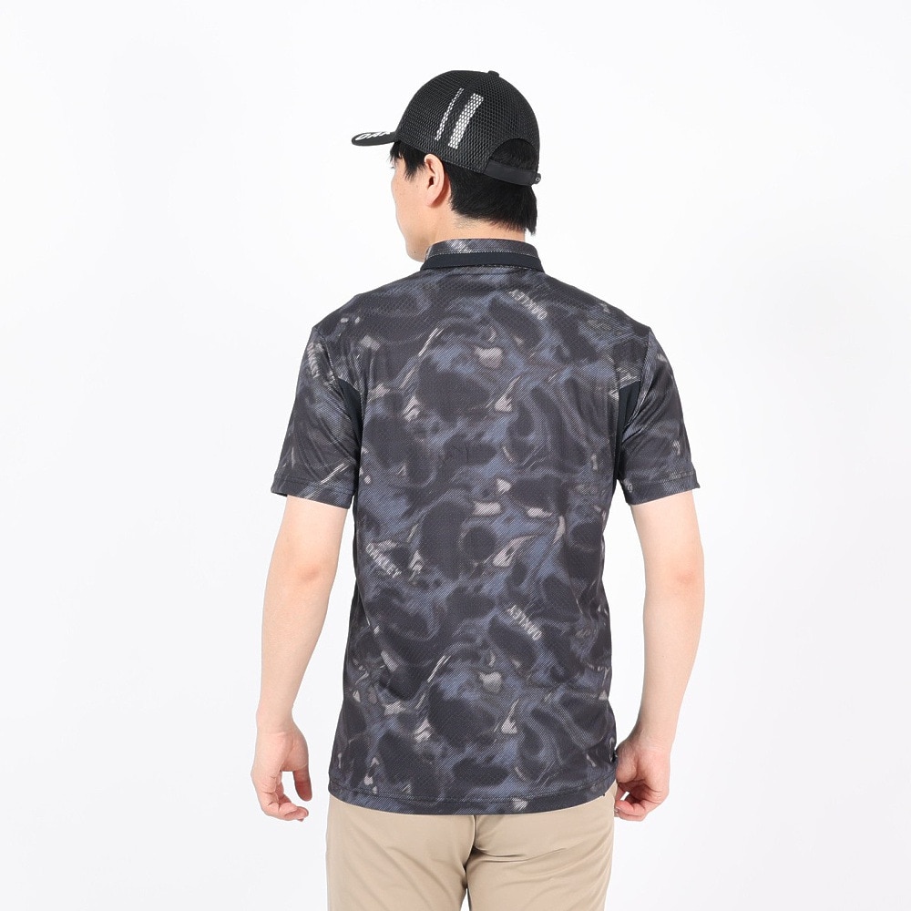 オークリー（OAKLEY）（メンズ）ゴルフウェア 半袖 吸汗速乾 DIAGONAL グラフィックシャツ FOA406435-00G