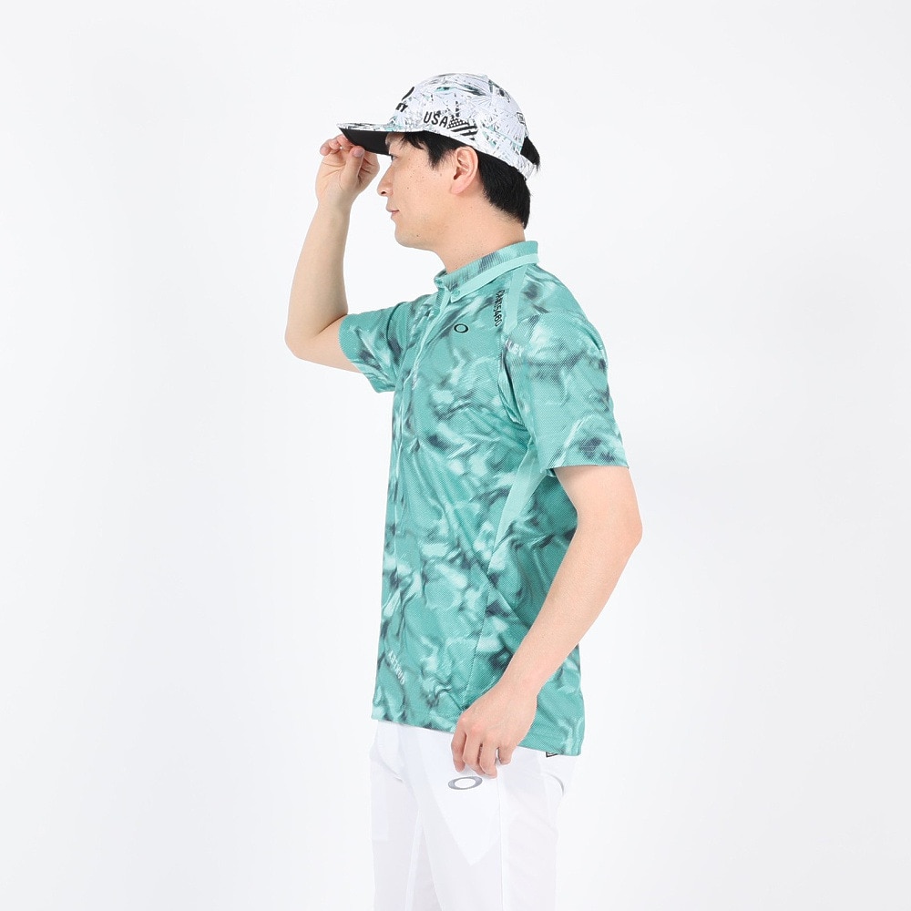 オークリー（OAKLEY）（メンズ）ゴルフウェア 半袖 吸汗速乾 DIAGONAL グラフィックシャツ FOA406435-65V