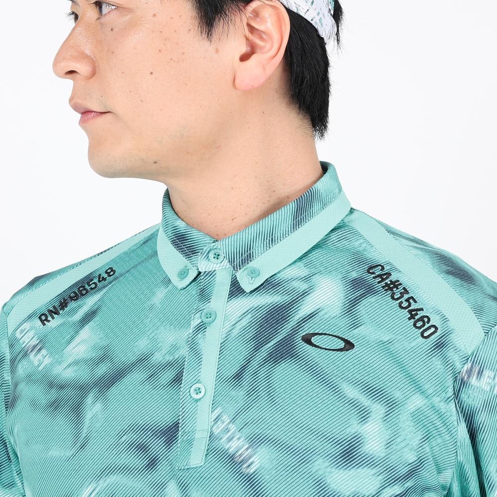 オークリー（OAKLEY）（メンズ）ゴルフウェア 半袖 吸汗速乾 DIAGONAL グラフィックシャツ FOA406435-65V