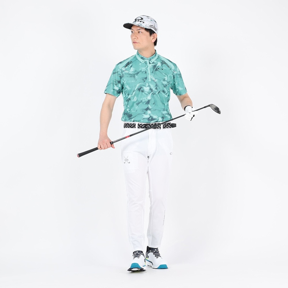オークリー（OAKLEY）（メンズ）ゴルフウェア 半袖 吸汗速乾 DIAGONAL グラフィックシャツ FOA406435-65V